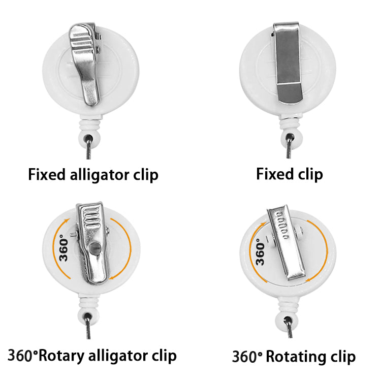 10 Pack Badge Reels Retractable with Swivel Alligator Clip - Retractable  Badge Clips for Work - Retractable Badge Holders with Clip for Nurses -  Durable Retractable ID Badge Clips in Bulk 