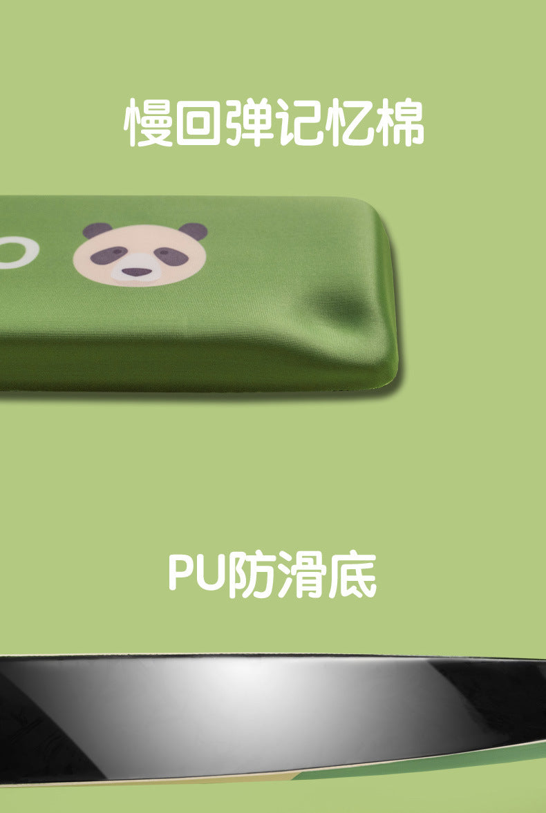 Memory cotton slow rebound keyboard wrist pad silicone mouse pad wrist pad comfortable palm wrist office panda.