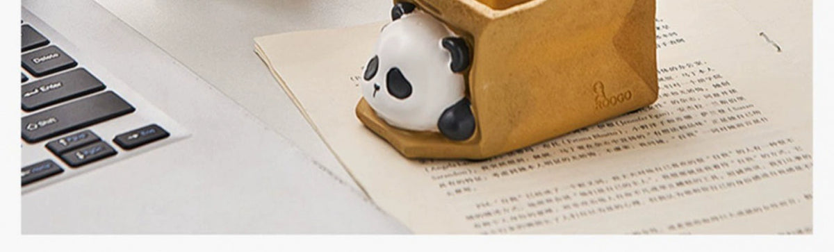 Creative and Cute Panda Penholder Storage Box Office Desk Decoration
