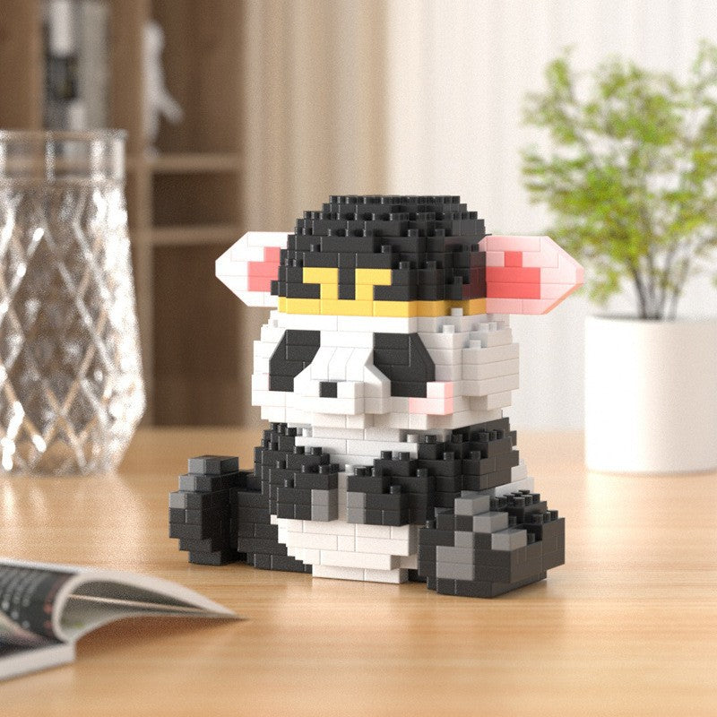 Hot selling Chinese building blocks, national treasures, panda flower micro particle assembly toys, gifts for boys and girls