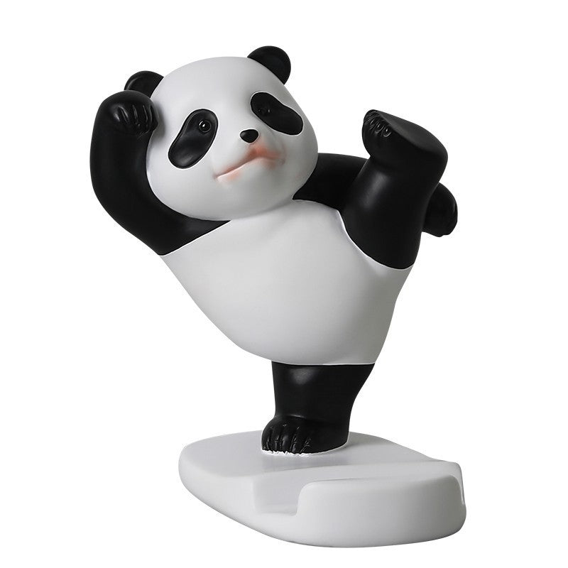 Cute creative Panda mobile phone holder small ornaments desktop home iPad flat support decorations to give gifts.