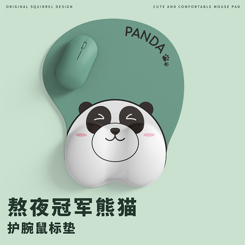 Get A Grip on Late Nights with Our Panda Wrist Rest and Mouse Pad Combo for Women – Cute, Simple, and 3D!