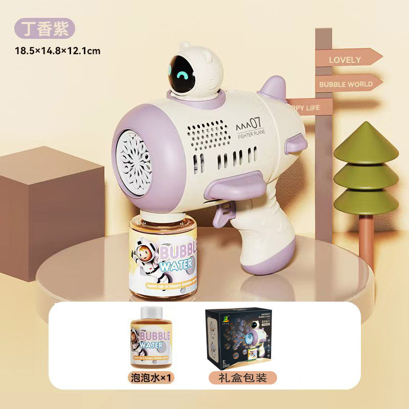 Panda astronaut bubble gun astronaut gatling electric bubble machine children&#039;s toys factory wholesale.