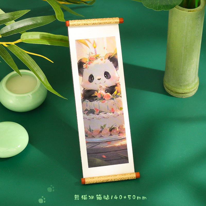 Panda metal creative refrigerator stickers with baking paint, cultural and creative refrigerator stickers, promotional souvenirs, Sichuan scenic spots, small gifts