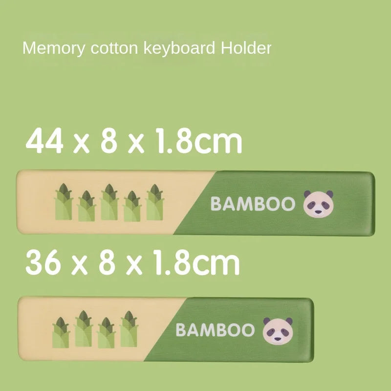 Memory cotton slow rebound keyboard wrist pad silicone mouse pad wrist pad comfortable palm wrist office panda.